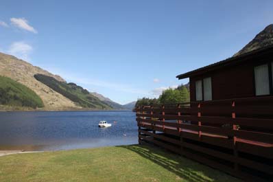 Argyll Holiday homes overlooking Loch Eck.