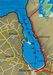 Map of Loch Ryan. Pic: Wiki