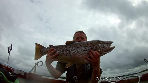 17lb 2oz brown trout from Lough Ree