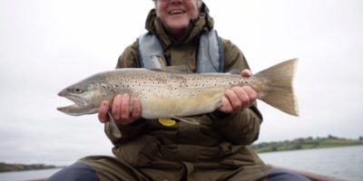Simon Ashton with a 6lb 6oz brown trout from Rutland Water.