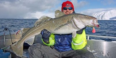 Dave Barham with a big Norwegian cod.