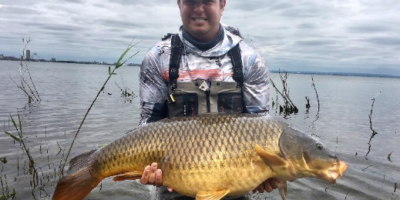 41lb carp caught fly fishing