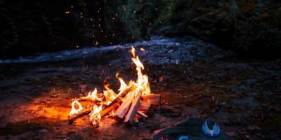 camping by the river