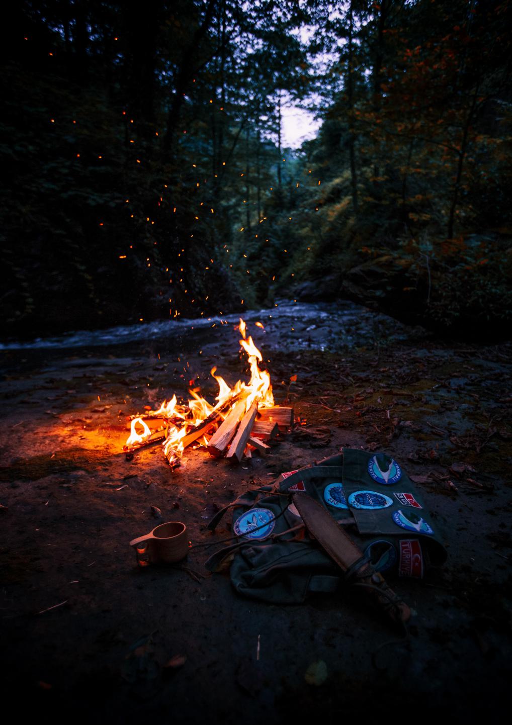 camping by the river