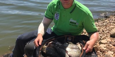 Will McCranor with his section winning catch of 32kg from day one