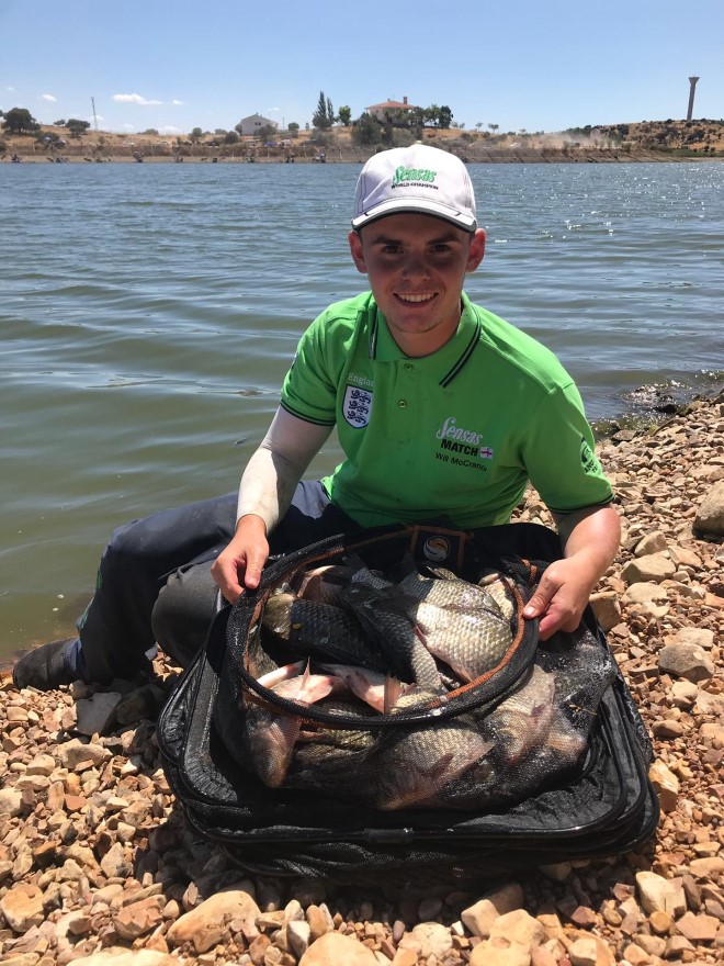 Will McCranor with his section winning catch of 32kg from day one