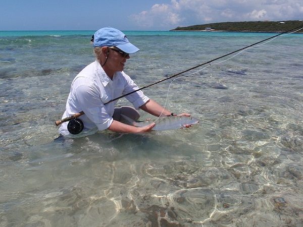 Fly fishing for bonefish on the Florida flats