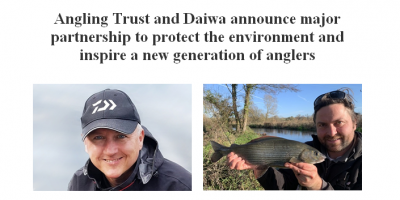 Angling Trust and Daiwa announce major partnership to protect the environment and inspire a new generation of anglers