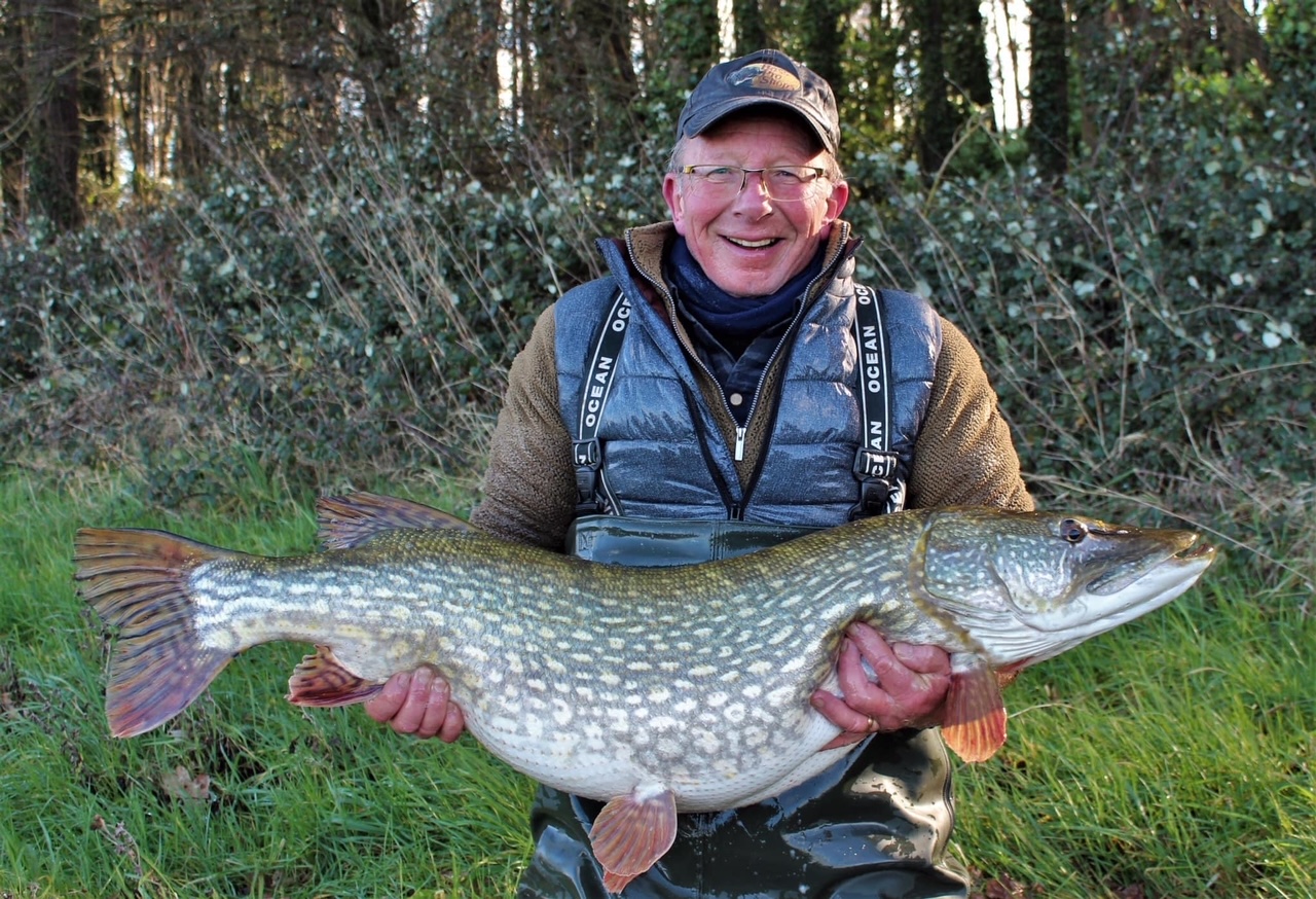 34lb 12oz pike from the shore