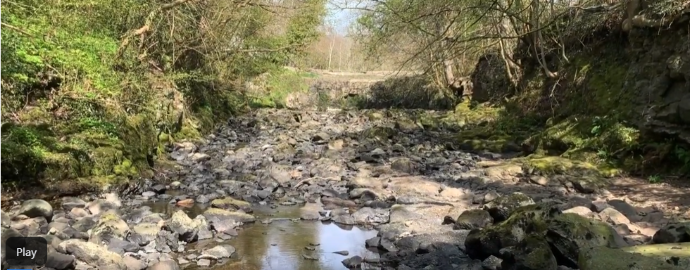 River Crumlin running dry